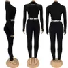 CM.YAYA Mulheres Conjuntos Summer Tracksuits Cópia Slim Cópia Skinny Crop Tops + Calças Terno Dois Pedaço Set Night Club Outfits 2 Pcs Street X0428