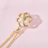 gN perle blanche eau douce naturelle 8-9mm pendentifs colliers 925 argent plaqué or fleur zircone chaîne tour de cou gN 210721