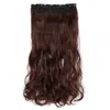 Synthetic Clips In Hair Extensions 5Clips 22Inch 120g One Pieces Ponytails High Temperature Fiber Hairpieces For Women