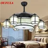 Modern Ceiling Fan Lights With Invisible Blade Remote Control Creative Decorative For Home Living Room Bedroom Fans