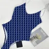 2021 Fashion Casual Sling Swimsuit Letter Printed Beach Wear One Piece Bikini Chest Pad Bathing Suits