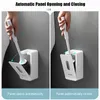 ONEUP Toilettenbürstenhalter ohne toten Winkel, TPR-Silikon, weicher Bürstenkopf, Wandmontage-Reinigungsbürste für Toiletten-Badezimmer-Zubehör 210329