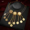 Łańcuchy Turkish Tassel Monety Naszyjnik złota Plane arabskie kobiety039s łańcuch na Bliskim Wschodzie Tuten luksus bijoux prezent1687469
