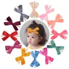 رباطات الطفل بنات النايلون bowknot hairbands الأطفال أطفال اكسسوارات للشعر أغطية الرأس الرضع لينة مرونة لطيف القوس عقال 12 ألوان KHA138