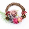 10 cm / 15cm / 20cm rotan ring goedkope kunstbloemen Garland gedroogd planten frame voor thuis kerst decoratie DIY bloemen kransen H1112