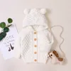 ベビーセーター幼児幼児の男の子の女の子編み衣装服を編むかわいい子供の赤ちゃんフード付き冬の温かいカーディガンコートアウター1419 B3