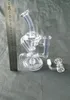 Lila CFL Recycler Glass Hookah DAB Rig Rökning Rökning, 14mm Joint Factory Outlet Välkommen till beställning