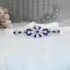 blue bridal sash