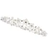 Barrettes à cheveux Barrettes Bling Crystal Tiara Strass Couronne de mariée avec peigne latéral Décoration de bijoux scintillants pour fiançailles de mariage