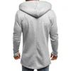 Zogaa Mens Hooded Sweatshirt Heren Solid Long Cardigan Hoodies Streetwear Mannen Casual Herfst Slim Fit Jasjas Jas Mannelijke Kleding Y0319