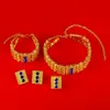 Ohrringe Halskette Gold äthiopische Schmucksets Große Größe Halsreifen Ring Armband Eritrea Habesha Afrika Hochzeitsset
