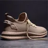 2021 Toppkvalitet Män Sneakers Flat Male Casual Skor Bekväma Män Skor Andningsbara Mesh All Match Sport Sko med Box Storlek 39-44