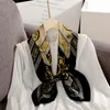 Schals Barock-Stil Damen Luxus Faux Seide Sqaure Hijab Femme Bandana Kopf Halstuch3467124