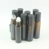 200 pcs / lote 10ml roll âmbar na garrafa de rolos para óleos essenciais garrafa de perfume recarregável