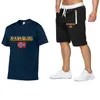 yaz moda eşofmanları erkek spor tişört şortları tee yüksek kaliteli pamuklu gömlek koşu takımı