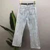 Streetwear zebro padrão jeans primavera primavera verão cintura alta solta reto jeans calças femininas maré 5c839 210427