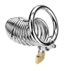 Latest Screw Type Male Stainless Steel Cock Cage With Penis Ring Chastity Belt Device Adult BDSM Sex Toy 018