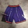 メンズチームバスケットボールショート唯一のトロネハイトファンの紫色のスポーツステッチショーツヒップポップパンツサイズのポケットジッパースウェットパンツS  -  2XL