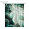 Zasłony prysznicowe nyaa abstrakcyjne zielone marmurowe tekstury atrament malarstwo wodoodporne poliestr tkaniny łazienka do wystroju domu