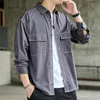 Vestes masculines Mente à manches longues 2021 bouton de couleur de couleur à plaid de mode Tops Slim Fit Business Casual Soft Breathable Shirts M-4XL