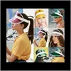 Hattar kepsar hattar, halsdukar handskar mode aessories droppe leverans 2021 10Colors Visors Unisex Neon Visor huvudband Sun Golf Party Sport Tennis