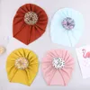 A940 Infant Baby Hat Knot Headwear Child Toddler Kids Children Cotton Beanies Turban Donuts Hats 10 Colors