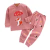 Kleidungssets 100% Baumwolle 6M-4T Baby Mädchen Pyjama Outfit Langarm Mädchen Kinder Set Nachtwäsche Rosa Kleinkind Herbst Kleidung 2021