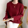 Winter Clothes Long Sleeve Knitted Sweater Pullover Women Solid Casual Vintage Wild Warm Streetwear 11122 210521