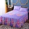 17 Styles Bed Sheet Fashion Romance Rose Red Pink Bedroom Layout Wedding Bedding Bed Cover Skirt Home Includes Pillowcase F0014 210420