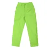 Pantaloni casual da donna Pantaloni punk harem da donna Autunno a vita alta Hip Hop fidanzati lunghi femminili verde giallo taglie forti 210809