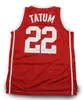 XFLSP Nikivip Chaminade College School Jayson Tatum #22 Red Retro Basketball Jersey Men Men Mens Number Name Jerseys