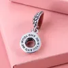 Solid 925 Sterling Silver Piece of My Heart Mother & Daughter Dangle Bead with Red Enamel Fits European Pandora Charm Bracelet