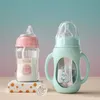 Drinking Cup Feeding Bottle Wide-Caliber Multifunktionell Drinking Milk Dricksvatten Dual-Använd flaska En gratis 211023