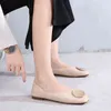 Chaussures habillées femmes 2022 nouveau Style bout carré talon plat chaussures simples mode classique boucle en métal sandales à plateforme 2220314