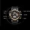 Smael Marca Esportes Assista aos homens novos À Prova D 'Água Moda Militar Clock Choque Homens de Luxo Analógico Quartzo Dual Display Wrist Watches X0524