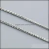 Necklaces & Pendants Jewelrysterling Sier Rope Chain Thai Long 45 50 54 58 Cm Wide 1.0 1.3 1.5 Mm Necklace Fashion All-Match Aessories Chain