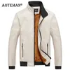 Men Winter Jackets Fleece Coat Warm Plus Size 8XL Warm Parkas Outwears 2020 Solid Spring Autumn Overalls Men's Clothing LM091 X0621