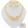 Orecchini Collana Yulaili Abbracci e baci Luxury Big Butterfly Xo Set Jwelery Women Costume Trendy Gold Filled Jewelry