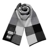 EE346 30*180cm Buffalo Check Men Scarv Soft Warm Long Knitted Plaid Scarf Reversible Neck Warmer Winter Cashmere Scarf