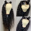 26 Inch Long Brazilian Curly WIGS Hair Transparent 13x4 Water Wave Lace Front for Black Women Short Bob Pre Plucked 180 Density D2152700