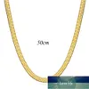 Width 4mm Stainless Steel Flat Necklace Gold Snake Chain Women Men Gift Jewelry Various Length Factory price expert design Quality Latest Style Original Status