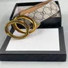 Heren Designer Riem Luxe Dames Taille Voor Man Vrouw Mode Casual Dubbele Gouden Brief Gesp Zwart Lederen Riemen Cintura Ceinture 3.8cm Breedte Met Doos