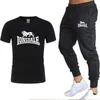 2020 Completi da uomo T-shirt pantaloni Due pezzi Set Casual Tuta da uomo / donna Nuova stampa di moda abiti sportivi Pantaloni da palestra X0909