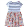 Jumping Meters Summer Owls Print Sleeveless Baby Dresses For Children's Clothes 2-7T Princess Frocks Animals Kids Dress 210529