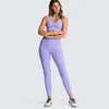 Damen-Trainingsanzüge, Fitnessstudio-Kleidung, Yoga-Hosen, Sport-BH, bauchfreies Tank-Top und Leggings mit hoher Taille, Trainingsanzug-Set