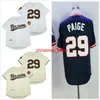 Satchel Paige Jersey 1948 1953 Beyzbol kazak düğmesi tüm dikişli ev uzakta en kaliteli erkek kadınlar