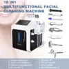 Facial Deep Cleaning Device 10 in 1 Eight Handles hydro dermabrasion oxygen spray gun BIO handle hydrodermabrasion facial skin care beauty equipment