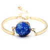 50% Rabatt Creative Harts Lava Stone Pärlor armband för kvinnor Trendiga guldmetall Europeiska stil runda armband femme pulseira
