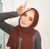 Vrouwen Vlakte Bubble Chiffon Sjaal Hijab Wrap Effen Kleur Sjaals Hoofdband Moslim Hijabs Sjaals / Sjaal 47 Kleuren