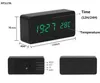 LED Trä väckarklocka Tabell Digital termometer Trä Despertador Elektronisk skrivbord USB / AAA Powered Clocks Table Dekor 211112